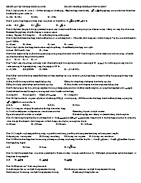 Đề thử Đại học Vật lí năm 2017 lần 20
